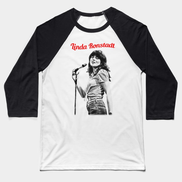 linda ronstadt visual art Baseball T-Shirt by DOGGIES ART VISUAL